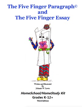 Preview of The Five Finger Paragraph© -- HomeSchool-HomeStudy Kit (Gr. K-12)