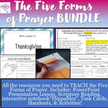 Preview of The Five Forms of Prayer BUNDLE