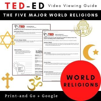 Preview of The Five Major World Religions: TEDEd Video Viewing Guide