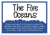 The Five Oceans of the World Information Poster Set/Anchor Charts