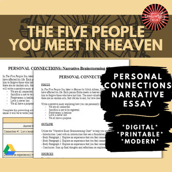 Preview of The Five People You Meet in Heaven | Personal Narrative Essay Writing Rubric