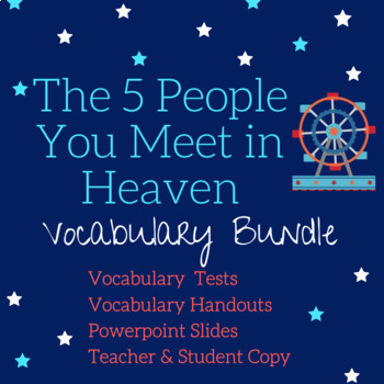 Preview of The Five People You Meet in Heaven- Vocabulary Bundle