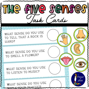 Preview of The Five Senses Task Cards