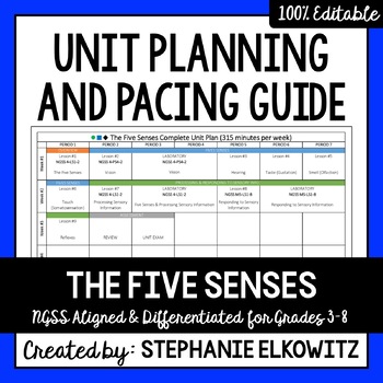 Preview of The Five Senses and Sensory Processing Unit Planning Guide