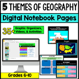 The Five Themes of Geography:  Digital Interactive Noteboo