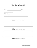 The Five W's and H Graphic Organizer