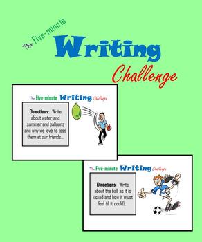 Preview of Five-minute Writing Challenge (Math Warm-ups)