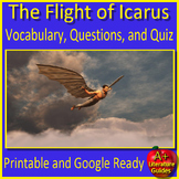 The Flight of Icarus Vocabulary, Comprehension Questions, 