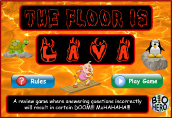 Preview of The Floor is LAVA - Review Game