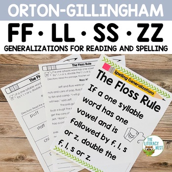 Preview of The Floss Rule Spelling Rules for Orton-Gillingham Lessons