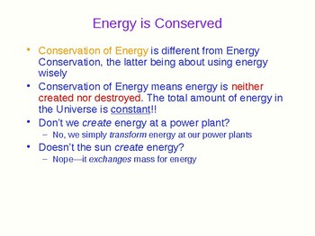 Preview of The Flow of Energy - Physics Quick Review and Presentation