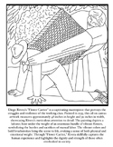 The Flower Carrier by Diego Rivera Coloring Sheet plus Des