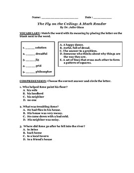 The Fly On The Ceiling A Math Reader Ccg By Teaching With Picture