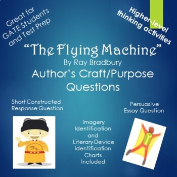 Preview of The Flying Machine by Ray Bradbury Author's Purpose Questions and Activites