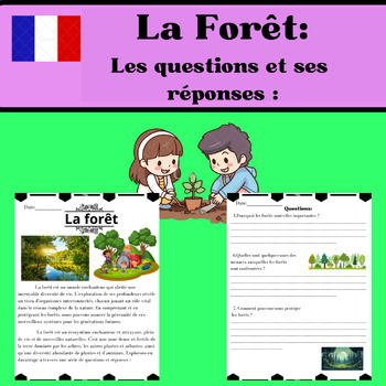 Preview of The Forest Questions  and Answers IN FRENSH :