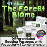 The Forest Biome Reading Passages (3 levels), Vocabulary &