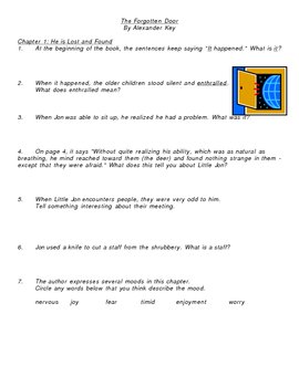 Preview of The Forgotten Door Study Guide (by Alexander Key)