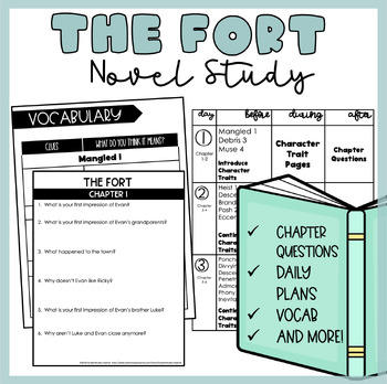 Preview of The Fort by Gordon Korman | Novel Study | Printable | Independent Work Packet