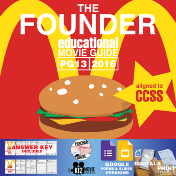 Preview of The Founder Movie Guide | Questions | Worksheet | Google Form (PG13 - 2016)