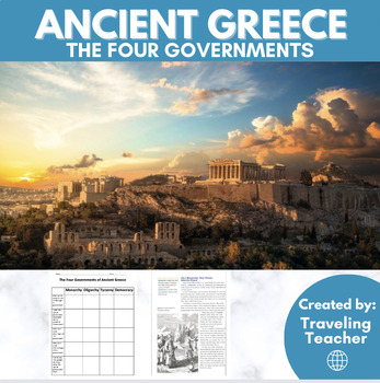 Preview of The Four Governments of Ancient Greece: Reading & Comprehension Passages