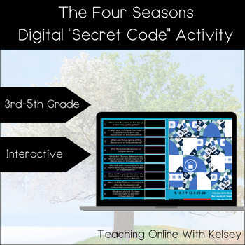 Preview of The Four Seasons, Digital Activity, Science Activity, Science Lesson