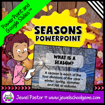 Preview of The Four Seasons of the Year Activities | 4 Seasons Powerpoint with Quiz