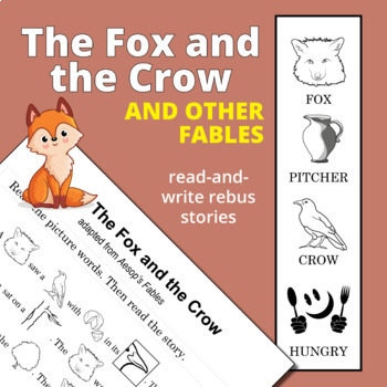 Preview of The Fox and the Crow and Other Fables - READ-and-WRITE Rebus - SimpleLitRebus