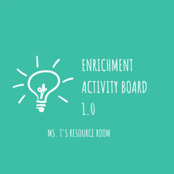 Preview of Enrichment Activity Board