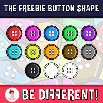 Preview of The Freebie Button Shape Rainbow Geometry Math 2D