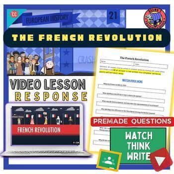Preview of The French Revolution | Crash Course | Question and Answer Worksheet