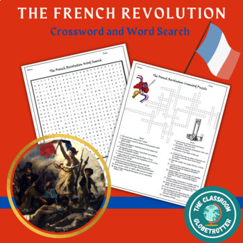 Preview of The French Revolution - World History Crossword Puzzle and Word Search
