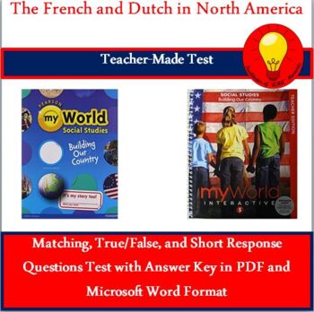 Preview of The French and Dutch in North America (Answer Key Included)