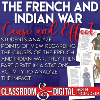 Preview of The French and Indian War Causes and Effects Stations Distance Learning