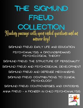 Preview of The Freud Collection of Reading Passages with Questions and Keys! Sub Plan!