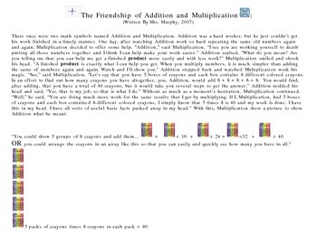 Preview of The Friendship of Addition and Multiplication Story
