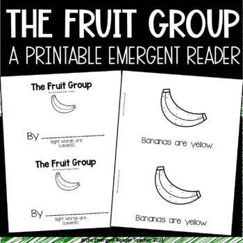 Preview of The Fruit Group Emergent Reader