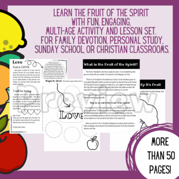 Preview of The Fruit of the Spirit for Kids - Learning Bundle