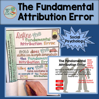 Preview of The Fundamental Attribution Error Activity
