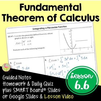 Preview of Calculus Definite Integrals with Lesson Video (Unit 6)