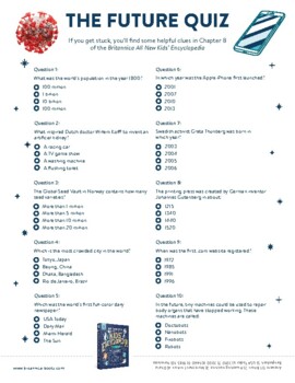 Preview of The Future - Multiple Choice Quiz, Word Search, & Crossword