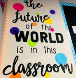 The Future of the World is in this Classroom!-door decor/b