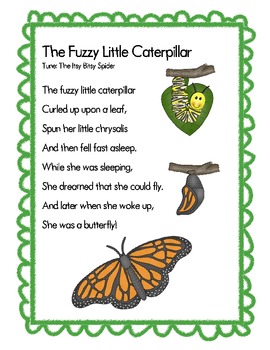 The Fuzzy Little Caterpillar by Thinking in Primary | TpT