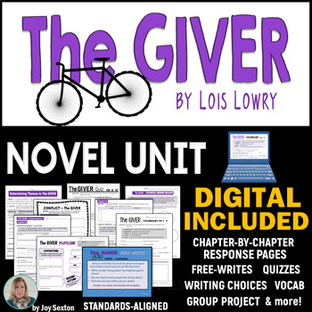 Preview of The GIVER Novel Study Unit - Print & DIGITAL - Standards-Based