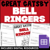 The Great Gatsby COMPREHENSION QUESTIONS Daily BELL RINGER