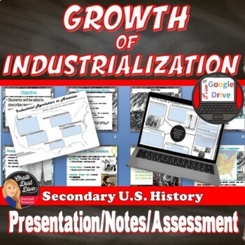 Preview of The GROWTH OF INDUSTRIALIZATION in America Lecture - Print & Digital