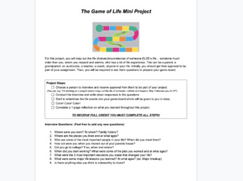 The game of life: some answers