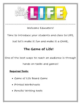 Preview of The Game of Life: Financial Worksheet