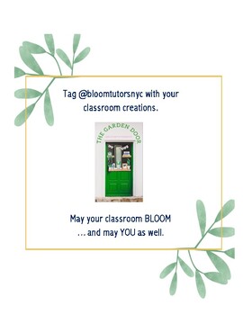 Preview of The Garden Door:  Classroom Decor Idea