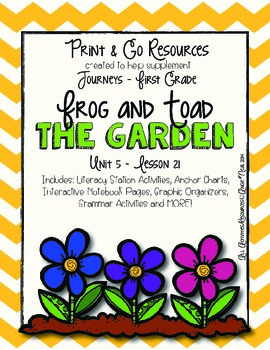 Preview of The Garden - Journeys First Grade Print and Go