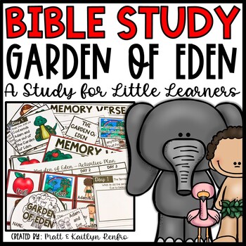Preview of The Garden of Eden Bible Lessons Kids Homeschool Curriculum | Sunday School